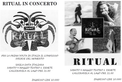 volantino concerto dei Ritual a Calceranica